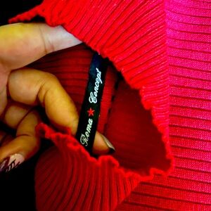Roma Concept Red Turtle Neck Sweater Size L